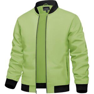 Men's Lightweight Stylish Casual Winter #13 Olive Green Bomber Jacket Coats